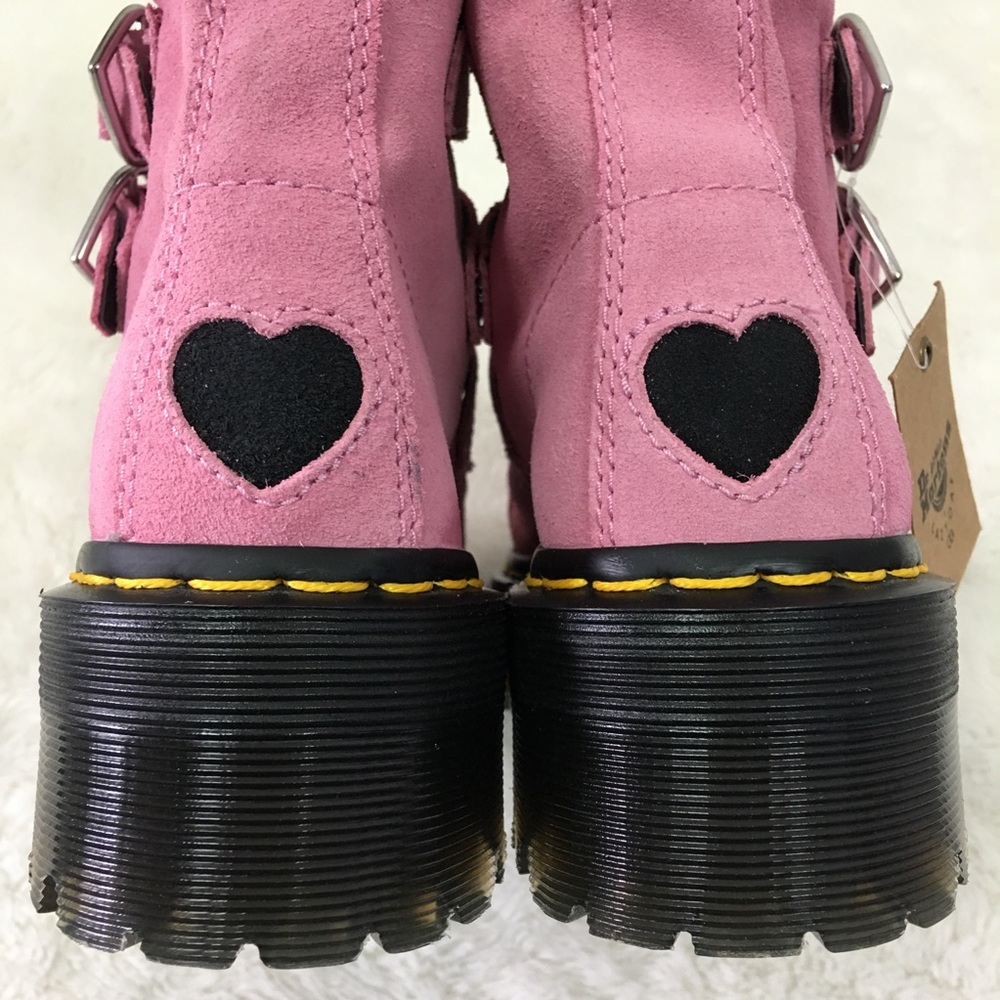 New Dr. Martens Lazy AOF Pink Platform Boots Sz 6 - Picture 7 of 16